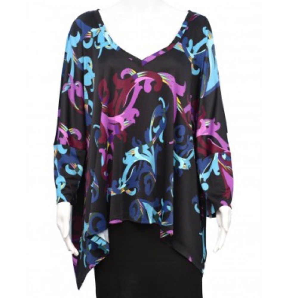 VERSACE COLLECTION PRINTED TUNIC BLOUSE Size 48